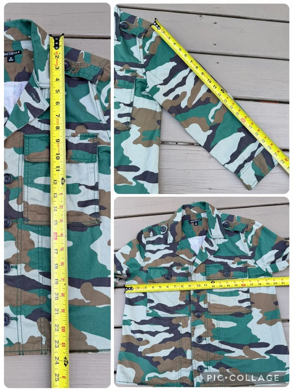 J. Crew Mercantile Camo Camouflage Utility Shirt Jacket Military Army size M